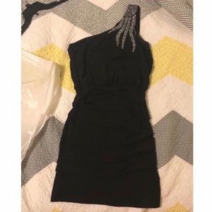 Black form fitting dress
